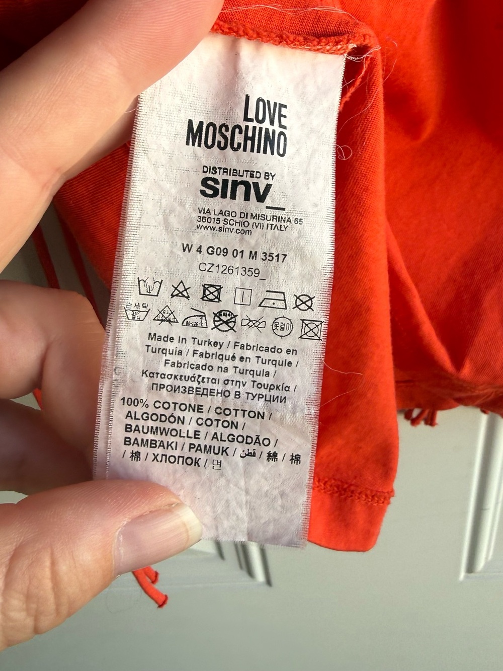 Love Moschino Orange Fringe Logo Tank Top - Picture 5 of 5
